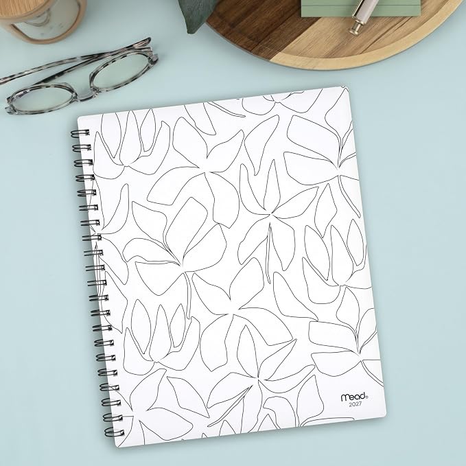 Mead Cambridge 2027 Planner, Weekly & Monthly, 15-Month Oct-Dec, 8.5" x 11", Aralia (1806-905-27)