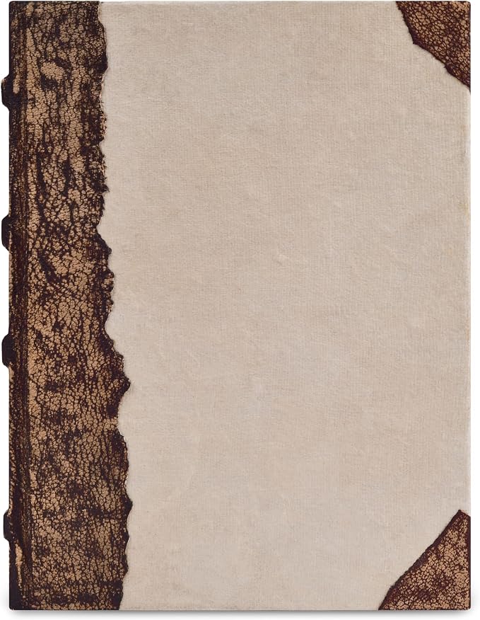 LEATHER VILLAGE Leather Journal – Vintage Leather Journal – Book of Shadows – Leather Bound Journal – Leather Sketchbook – Antique/Vintage Deckle Edge Handmade Paper of 200 GSM – 13 X 8 inches