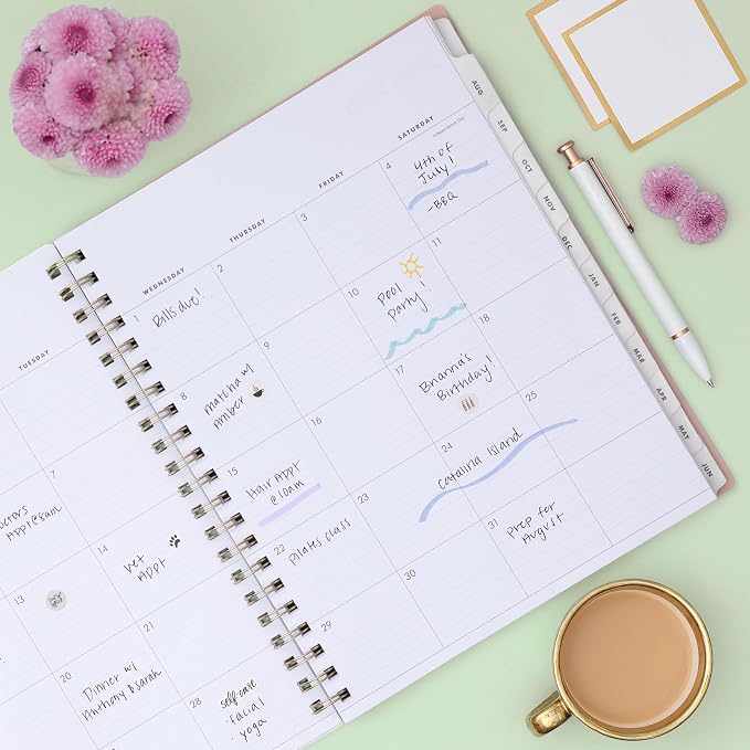 Blue Sky 2026-2027 Weekly & Monthly Academic Planner, 8.5"x11", Bengala | July 2026 - June 2027, Flexible Cover, Wirebound, Laminated Tabs, Storage Pocket, Stickers, Academic Year, The Everygirl