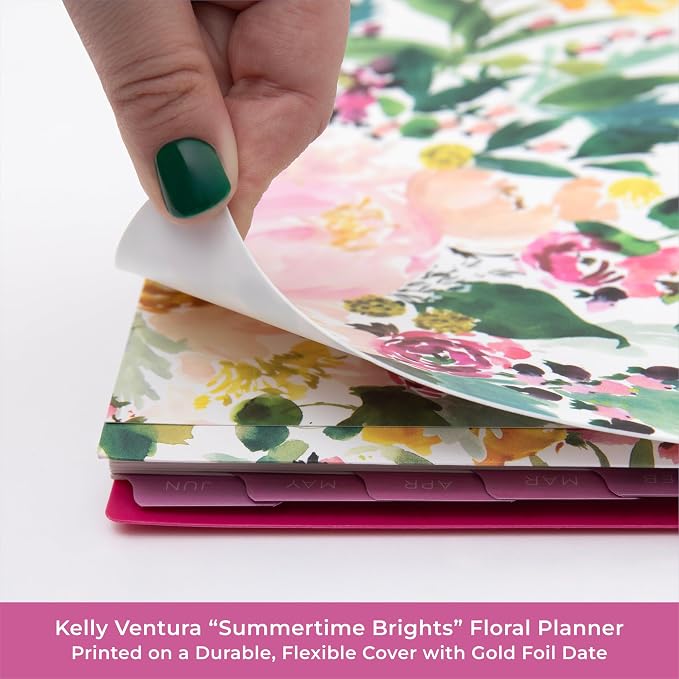 Blue Sky 2026-2027 Weekly & Monthly Academic Planner, 8.5"x11", Summertime | July 2026 - June 2027, Flexible Cover, Wirebound, Laminated Tabs, Storage Pocket, Stickers, Academic Year, Kelly Ventura