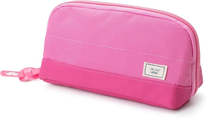 Mr. Pen- Wide-Opening Pencil Case, Triangle Design | Compact & Spacious Pencil Cases with 5 Mesh Pockets, Bag Pouch, Box Organizer for Students, School Supplies, Aesthetic Supply