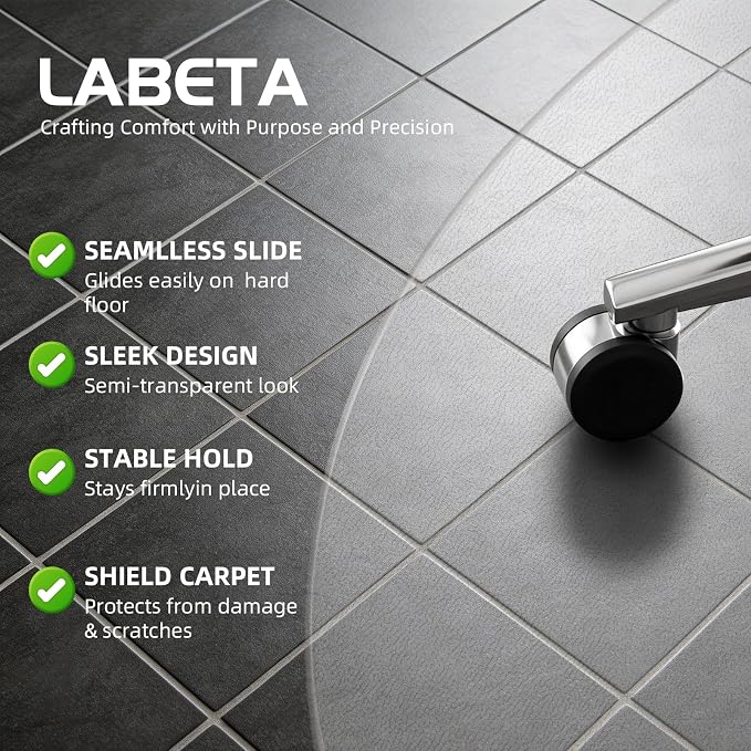 Clear Chair Mat for Hard Floor, 48" x 48" Heavy Duty Floor Protector, Round | Durable Thick PVC, Anti-slip Grip Backing, Smooth Rolling Surface, Scratch-resistant Surface