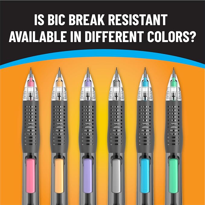 BIC Break Resistant Mechanical Pencils with Erasers, No. 2 Medium Point (0.7 mm), School Supplies for Students and Teachers, 12-Count Pack