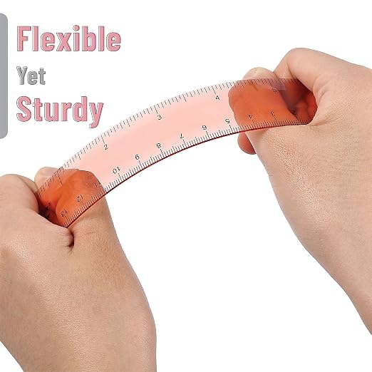 Mr. Pen- Plastic Ruler Set, 6 Pack, 6 Inch, Vintage Colors | Easy-to-Read Markings, Scratch-Resistant Design, Durable Transplant Rulers for Crafting Office & School, School Supplies