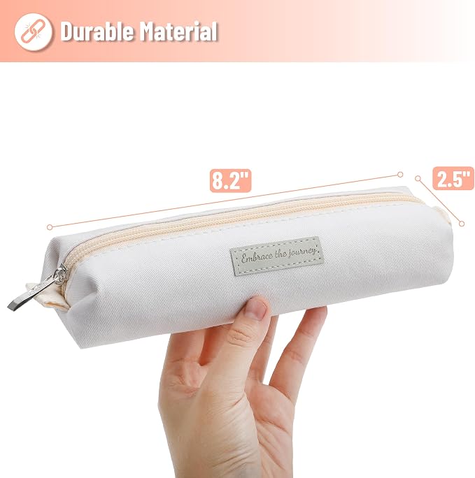 Mr. Pen- Cute Pencil Case Pouch, Multipurpose Canvas Bible Pencil Pouch | Smooth Zipper, Premium Material, Neat Stitches, Ideal for Stationery, Cosmetics, Electronics, School, Office, Travel