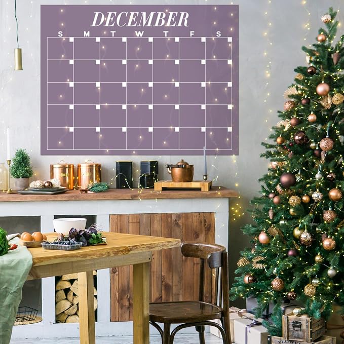 12 Pcs Extra Large Undated Calendar 40‘'x 27.5‘' Large Classroom Wall Calendar 12 Month Big Dry Ease Reusable Planning Yearly Rainbow Planner for Office Home Educational Study Back to First Day Class