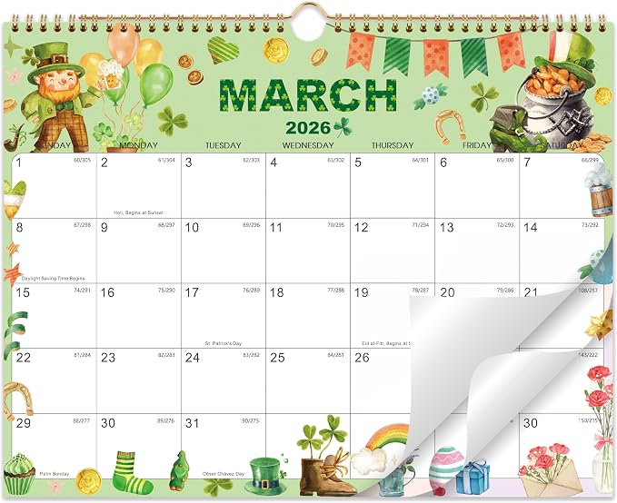 2026-2027 Wall Calendar - Large Calendar 2026-2027, Jul. 2026 - Dec. 2027 | 15" x 12", 18-Month Calendar Wall with Hanging Hook, Perfect Wall Calendar for Organizing - 12 Different Themes