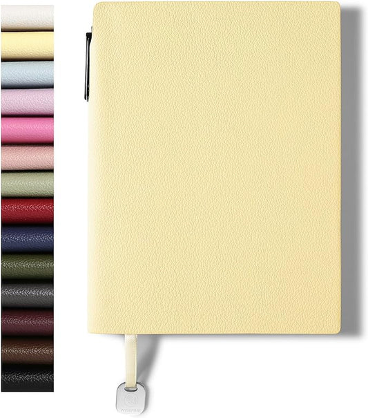 Lined Journal Notebook A5 Soft PU Leather Journals for Writing 160 Pages Daily Journaling Ruled Notebooks for Work