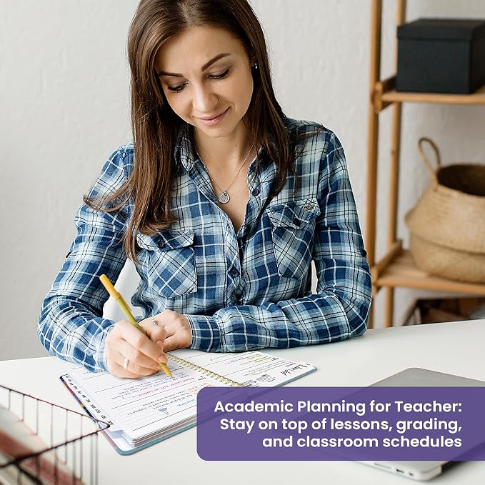 Planner 2026-2027, Academic Year Monthly and Weekly Calendar Planner, Jul 2026 - Jun 2027, Hardcover Teacher Student Planning Agenda book with Tabs, Perfect for School Office Supplies, 6.3" x 8.5" - Sienna Meadows
