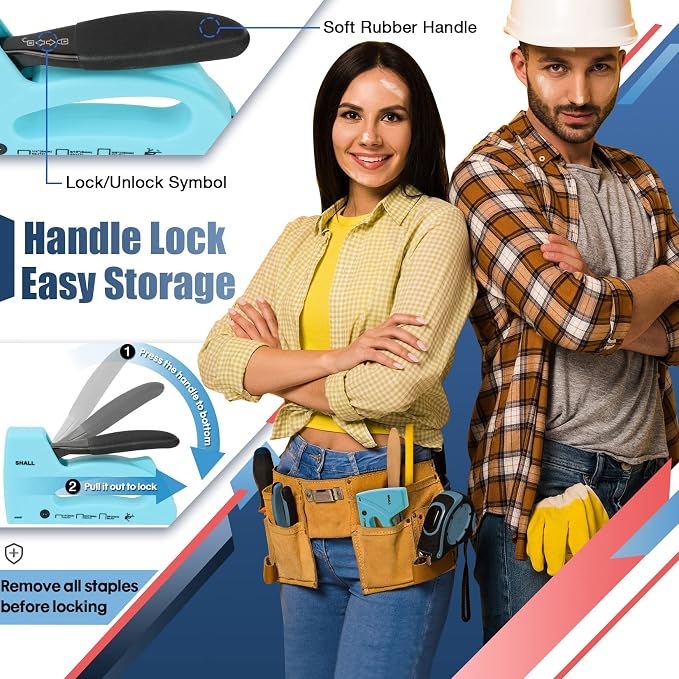 SHALL Light Duty Staple Gun for Wood - Upholstery Staple Gun with 1600pcs JT21 Staples 1/4, 5/16, 3/8 inch and Staple Remover - Fabric Stapler Gun for Crafts, DIY, Decoration