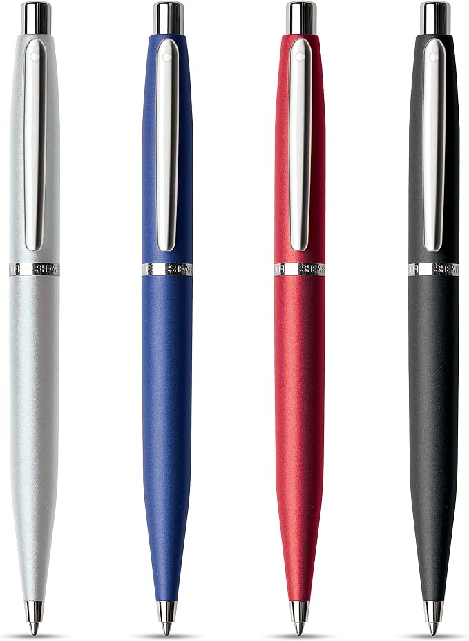 Sheaffer VFM Strobe Silver Ballpoint Pen with Chrome Trim