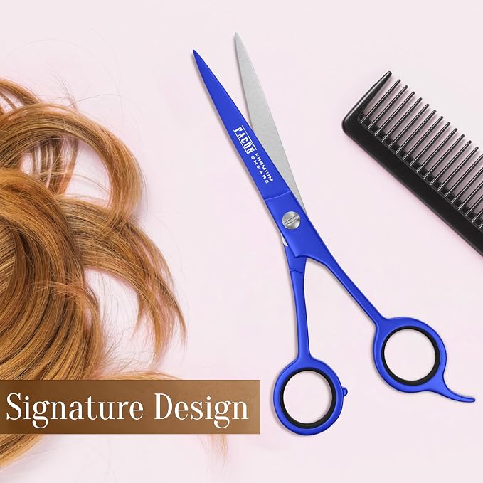Facón Hair Cutting Scissors - Professional Hair Scissors 6.5 Inch Razor Edge Barber Shears Salon Hair Cutting Shears - Japanese Stainless Steel - Precision Cutting Premium Shears for Men, Women & Kids