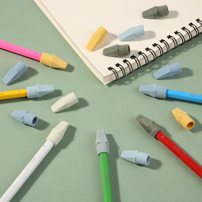 Mr. Pen- Pencil Erasers Toppers, 120 Pack, Colorful, Latex Free, No Smudge | Mr Pen Erasers for Pencils