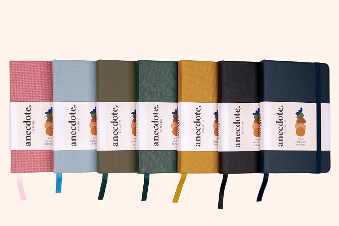 ANECDOTE. Small Journal Notebook for Men & Women, 192 Pages | Thick 80 GSM Lined Paper| Hardcover (5.5"x3.5" Pocket Size) | Daily Journaling Diary for Work, Travel, School & Office Use (Blossom)