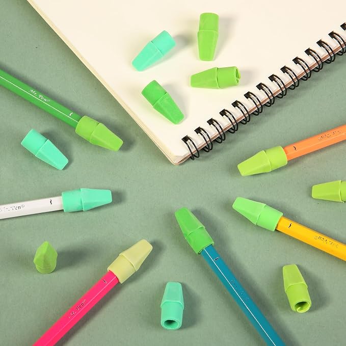 Mr. Pen- Pencil Erasers Toppers, 120 Pack, Colorful, Latex Free, No Smudge | Mr Pen Erasers for Pencils