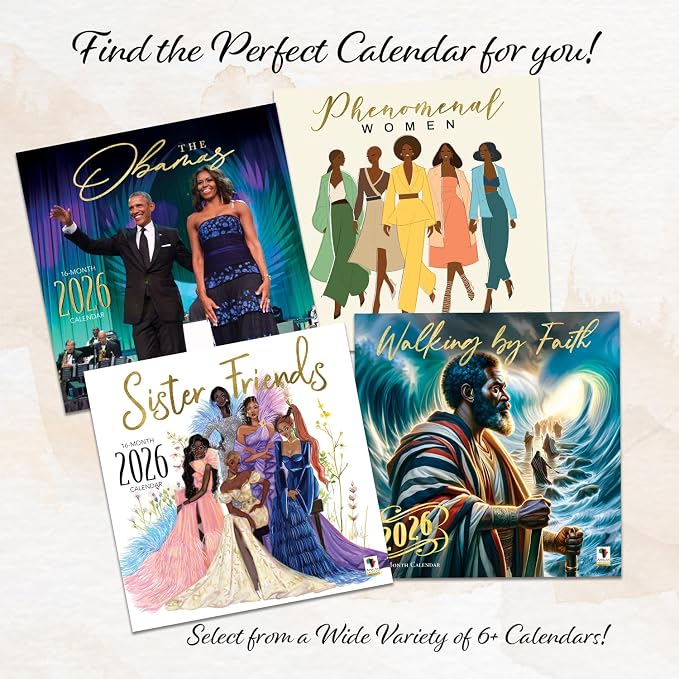African American Expressions 2026 Wall Calendar – Total Praise – Monthly Calendar Celebrating Black Culture & History, 12x12 Hanging Calendar, 16 Months – Faith-Based Gift for Women