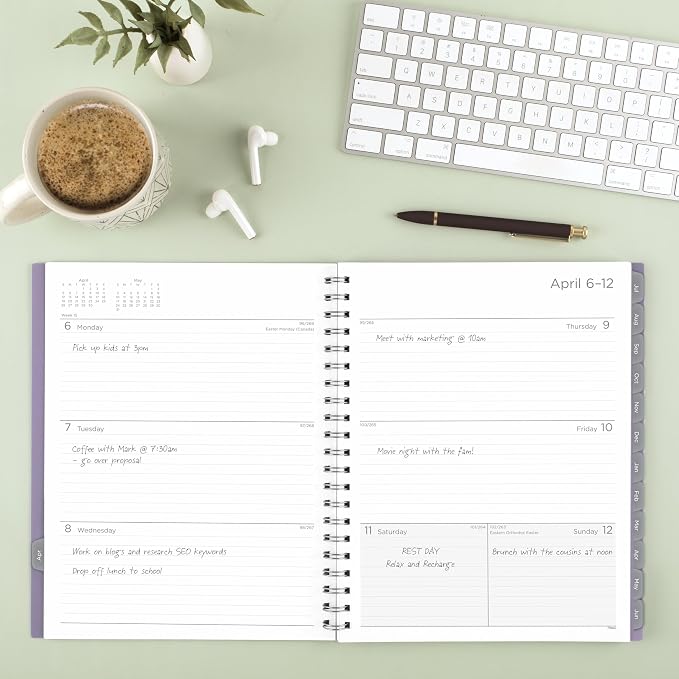 Mead Planner 2026-2027 Weekly & Monthly Academic 15-Month April-June, 8.5" x 11", Lilac (CAW62019)
