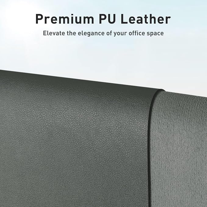 Aothia Faux Leather Desk Mat - Non-Slip PU Leather Desk Blotter, Waterproof Writing Surface, Large Desk Pad for Office & Home (Jungle Green, 55" x 24")