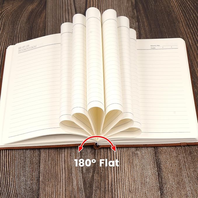 1Pcs Journal Notebook with 2 Pen Set, A5 Lined Leather Hardcover Executive Journals, Suitable for Man Woman Work, Study, Diary & Business, Black