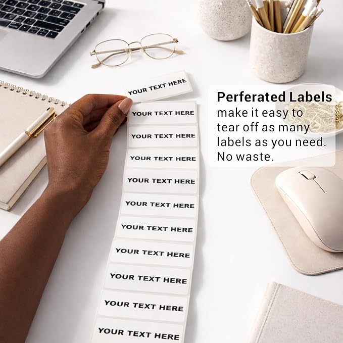 White Address Labels - Personalized Return Address Labels, Mailing and Shipping Labels for Envelopes, Packages, Business, Home by PrettySweetParty