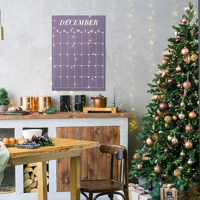 Fullhawl Undated Wall Calendar, Colorful, 12 Pcs | for Classroom Office Home, Dry Erase Reusable Design, 16''x12'' Large Size, Undated Yearly, Back to School Christmas Supplies