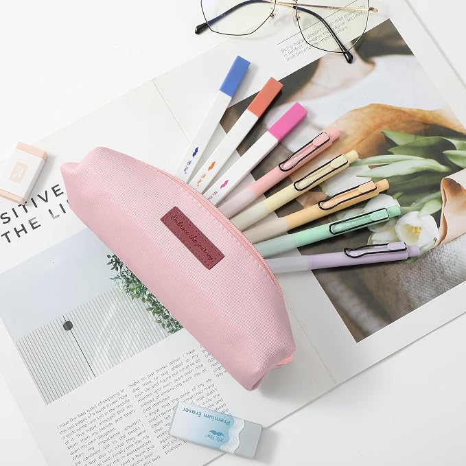 Mr. Pen- Cute Pencil Case Pouch, Multipurpose Canvas Bible Pencil Pouch | Smooth Zipper, Premium Material, Neat Stitches, Ideal for Stationery, Cosmetics, Electronics, School, Office, Travel