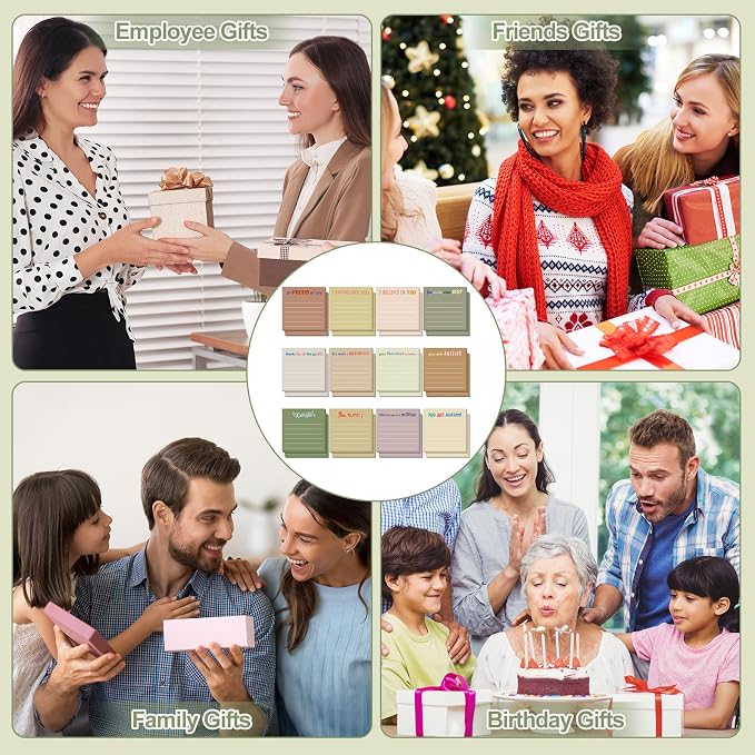 Yinder 24 Pcs Sticky Notes Gifts Bulk,Appreciation,Boho
