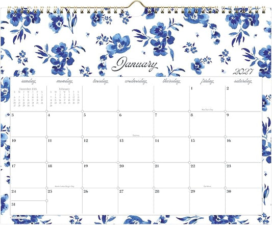 Mead Cambridge 2027 Wall Calendar, Monthly, 15" x 12" Planner, Cherrywood Lane, Everly Floral (CL23-707-27)