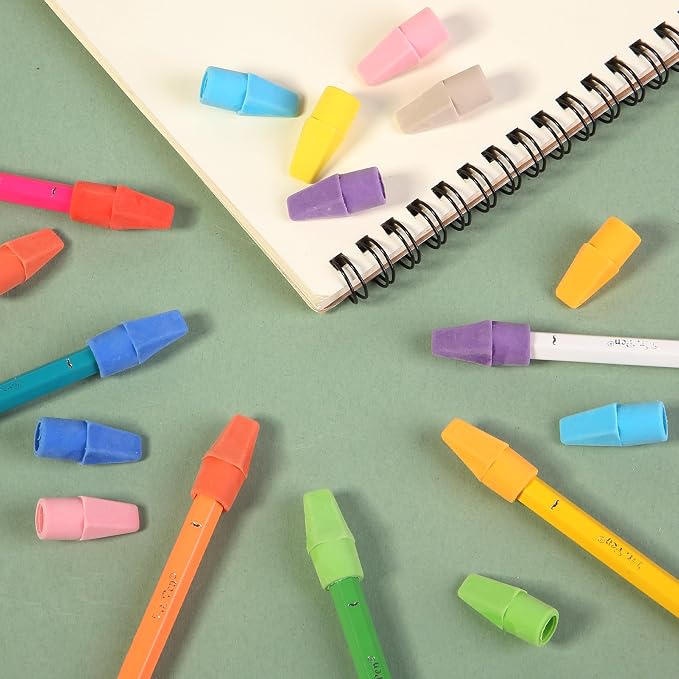 Mr. Pen- Pencil Erasers Toppers, 120 Pack, Colorful, Latex Free, No Smudge | Mr Pen Erasers for Pencils, Pencil Top Erasers, Eraser Caps, Eraser Tops