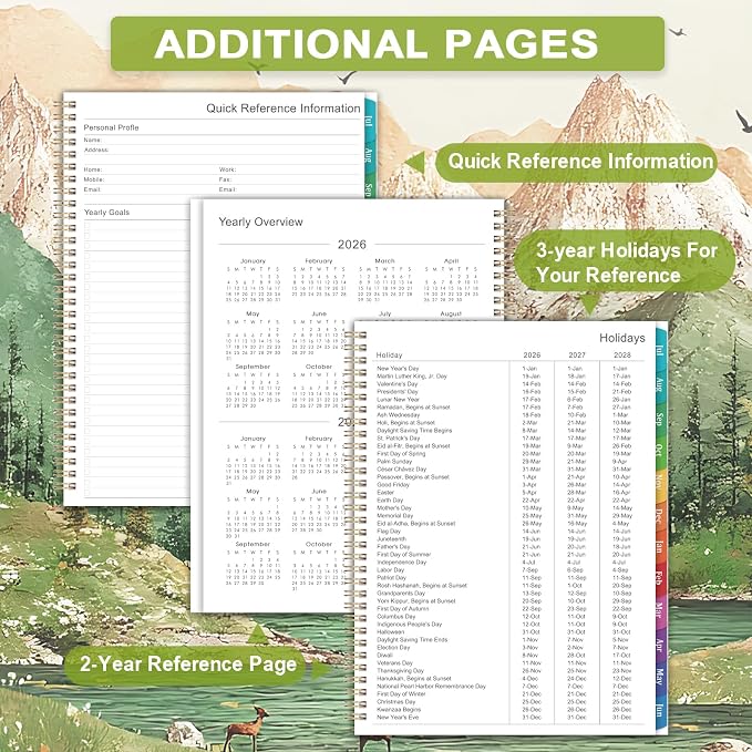 Planner 2026-2027 - Academic Planner 2026-2027 Weekly and Monthly, July 2026 - June 2027, 8.5''x11'', Weekly Monthly Planners with Printed Tabs, Inner Pocket | July 2026 - June 2027, Weekly Monthly Planners, Printed Tabs, Inner Pocket, Planner for Stud...