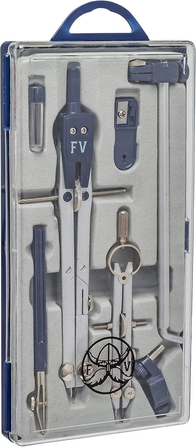 Drafting Compass for Geometry Set - Drawing Compass Geometry Set for Drafting, Math and Making Circles with Large Extension Beam for School, Drafting, Engineering and Architecture