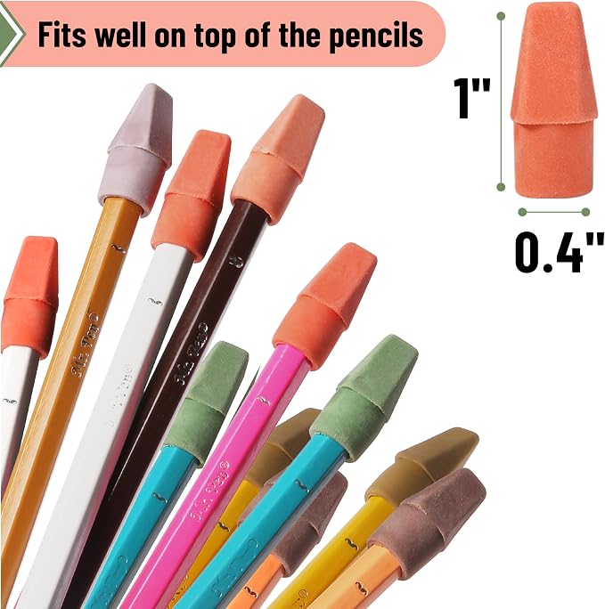 Mr. Pen- Pencil Erasers Toppers, 120 Pack, Colorful, Latex Free, No Smudge | Mr Pen Erasers for Pencils