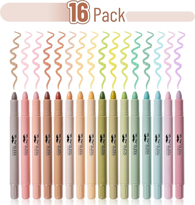 Mr. Pen- No Bleed Gel Highlighters, Assorted Colors, 16 Pack | Bible Highlighters and Pens No Bleed, Bible Markers for Study, Journaling, School Supplies and Accessories