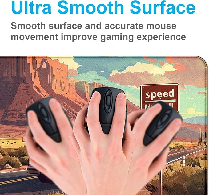 Natural Mountain View Gaming Computer Keyboard Pad, Computer Mouse Pad | Large Extended Mouse Pad; Full Desk Coverage; Waterproof Coating; Stable Anti-Slide Base For Gaming, Office, Study Daily Use
