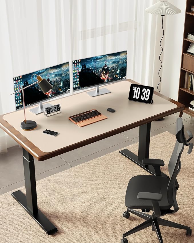 YSAGi 47.2" x 17" Large PU Leather Desk Mat for Keyboard and Mouse - Waterproof Non-Slip Desk Pad Protector for Office, Home, Writing Desk, Beige