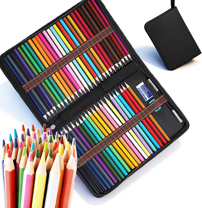 Premium Colored Pencils Set - Artist-Grade, Soft Oil-based Colored Pencils for Vibrant Drawing, Coloring & Sketching, Perfect for Artists & Adults (48 pcs)