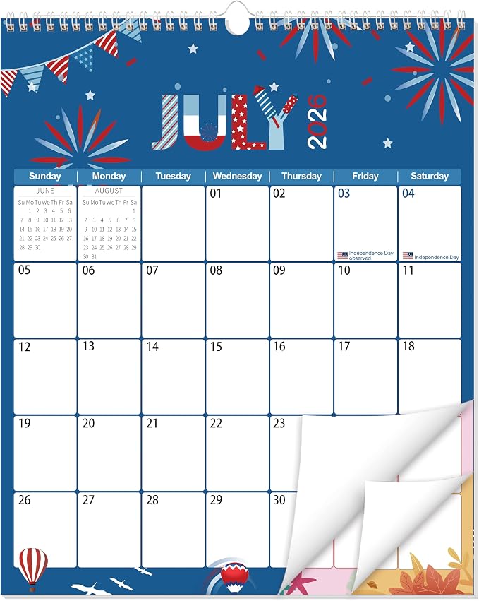GuassLee Wall Calendar 2026-2027, Vertical Wall Calendar 2026, Jun. 2026 to Dec. 2027, 14" X 11" 19-Month Paper Hanging Planner Wall with Thick Paper for Office Home Planning & Organizing