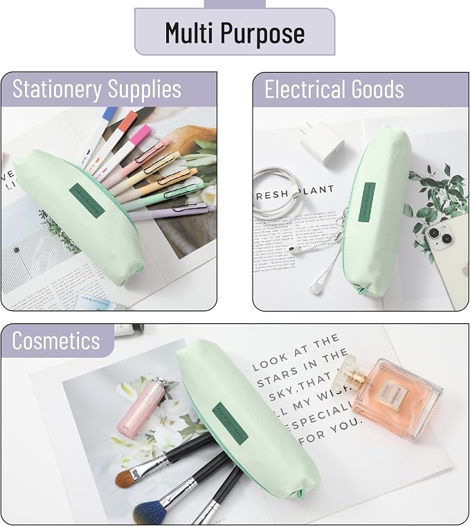 Mr. Pen- Cute Pencil Case Pouch, Multipurpose Canvas Bible Pencil Pouch | Smooth Zipper, Premium Material, Neat Stitches, Ideal for Stationery, Cosmetics, Electronics, School, Office, Travel