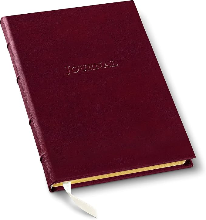 Gallery Leather Journal Notebook - 192 Pages, Hardcover, For Men and Women | For Writing, Work & Travel, Handcrafted - Acadia Burgundy - 8 x 5.5, Desk Hardcover