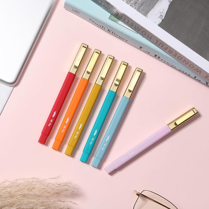 Mr. Pen- Aesthetic Highlighters and Ballpoint Pens No Bleed, 12 Pack | Summer Delight, Bible Highlighters and Pens No Bleed, Fast Dry and No Smear for Bible Journaling, Planner, School Supplies