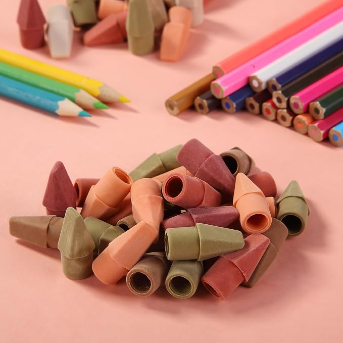 Mr. Pen- Pencil Erasers Toppers, 120 Pack, Colorful, Latex Free, No Smudge | Mr Pen Erasers for Pencils