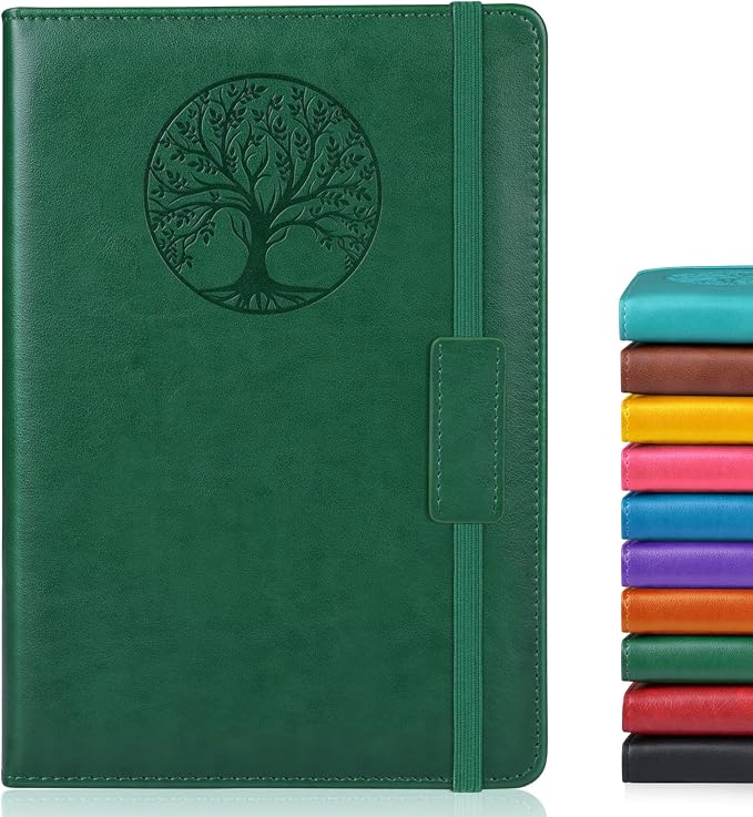 Biuwory A5 Hardcover Blank Journal Notebook, Leather Sketchbook for Drawing | 140 Unlined Pages Vintage Notebook, 5.7"×8.3" Travel Diary for Work, School, Art Journal, Daily Writing for Women & Men