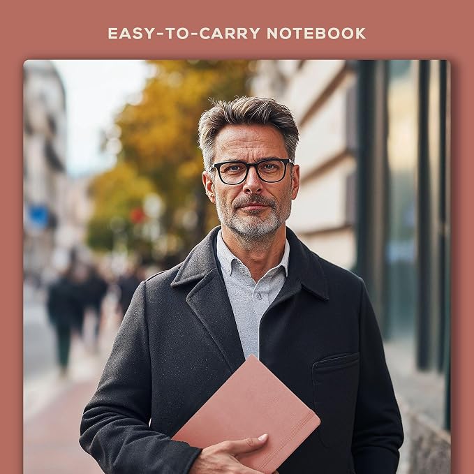 Beechmore Books 300 GSM Heavyweight Mixed Media Sketchbook A5 5.8"x8.3" - 96 Pages, Vegan Leather Hardcover Professional Art Journal for Paintings, Gouache and Ink
