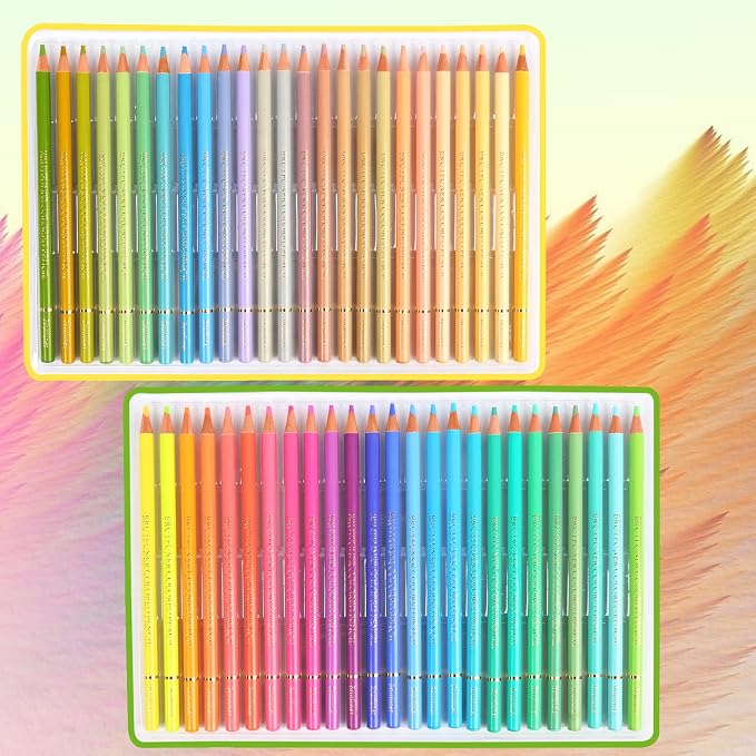 50 Macaron Pastel Colored Pencils, Premium Soft Core Coloring Pencils for Adult Coloring Books, Professional Art Drawing Pencils for Shading Kids Sketching Drawing Beginners…