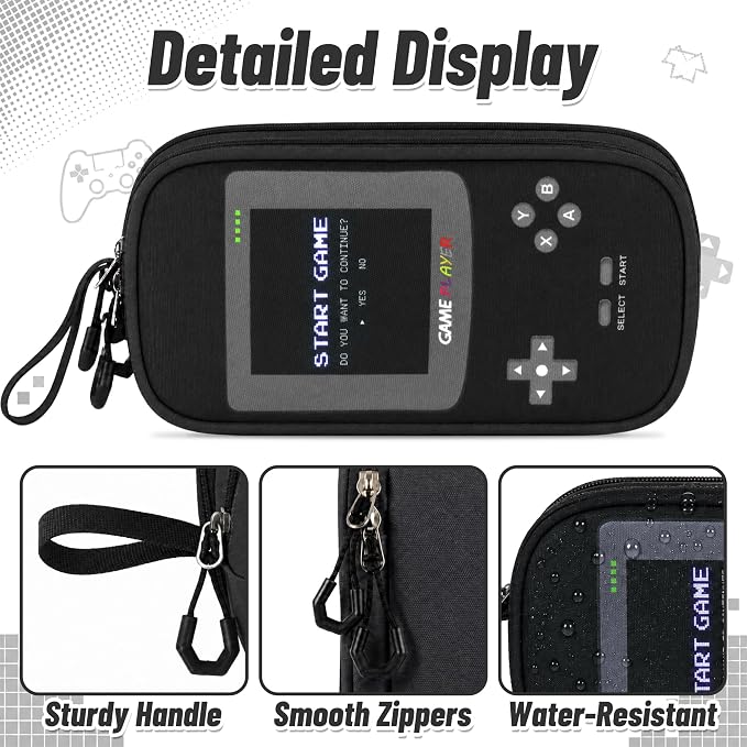 Pencil Case for Boys, Large Capacity Pencil Pouch with Zipper Compartments, Gamer Pen Bag Organizer for School Kids Teens