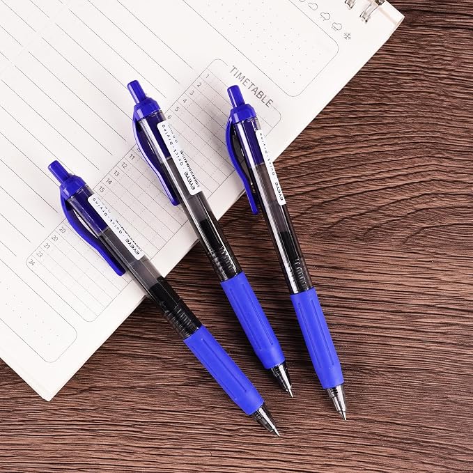 EYEYE G-103 0.5mm Gel Pens, 5 Black 5 Blue, Extra Fine Point Pen | Retractable, Quick Drying, Ballpoint Pen Fine Point Smooth Writing Pens for Office School Supplies