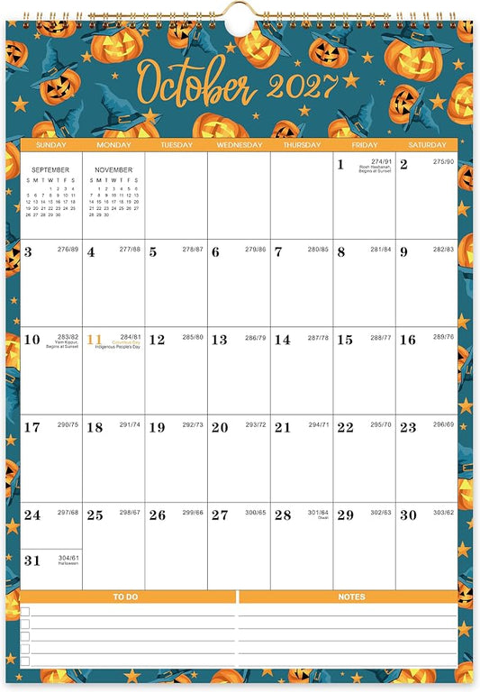 2027 Calendar - 2027 Wall Calendar, Jan 2027 - Dec 2027, Large Wall Calendar 2027, 12" x 17", 12 Monthly Calendar Large with Hanging Hook, Perfect for Organizing - 12 Different Themes