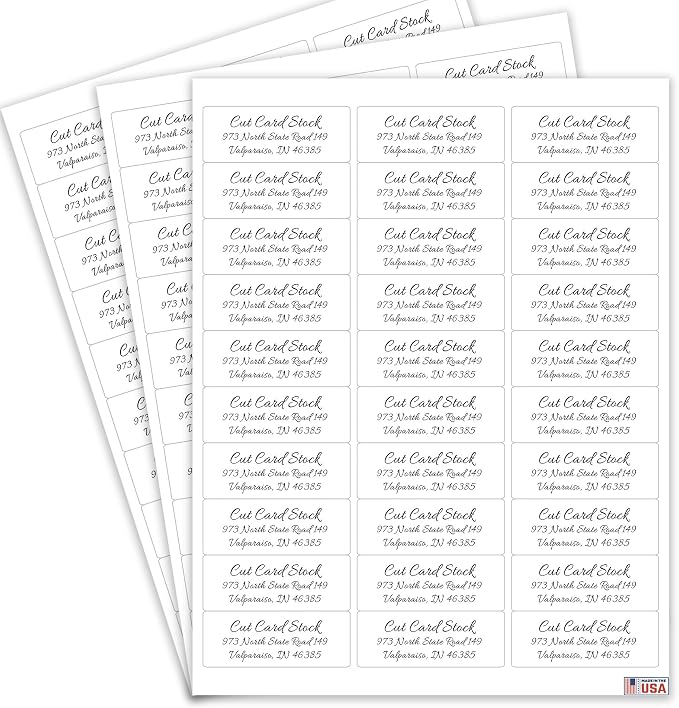 Personalized Return Address Labels - Simple Unique Design - Available in White, Clear, Kraft, Gold, or Silver Labels -120 Labels - 120 Envelope Seals Included - Made in the U.S.A. (White)