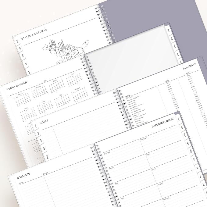 Blue Sky 2026 Weekly & Monthly Planner Calendar, 8.5"x11", Laila | January 2026 - December 2026, Clear Pocket Cover, Durable Twin Wire Binding, Laminated Tabs, Storage Pocket