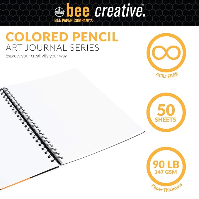 Bee Paper - 8.5"x 11" Bee Creative Color Pencil Drawing Journal